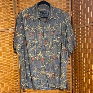 Tori Richard Hawaiian Palm Tree Button-up Shirt